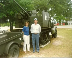 Marian and her husband at Fort Jackson, South Carolina, for their daughter's Army graduation.